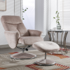 SC.Paddington Recliner Chair - Footstool in Champagne